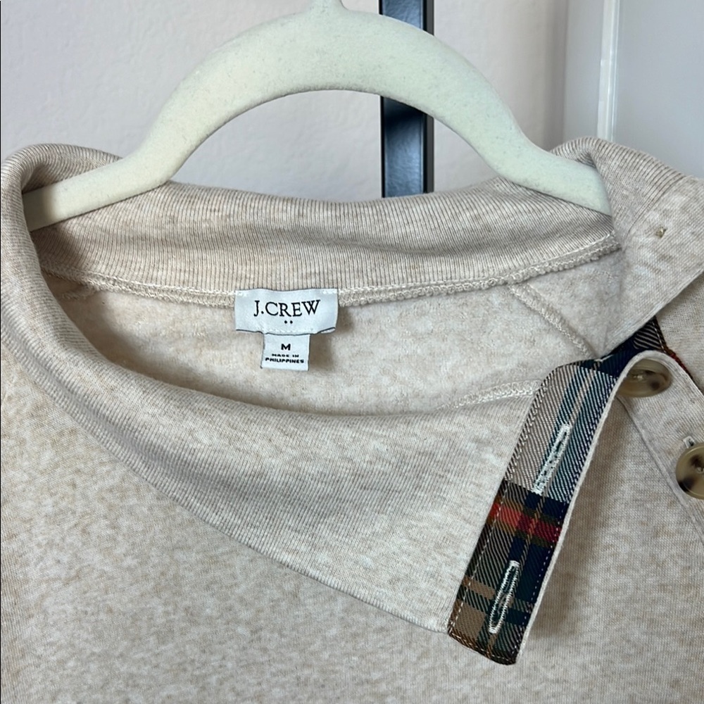 J. Crew Cream Cowl Neck Sweater with Relaxed Fit - Picture 2 of 14